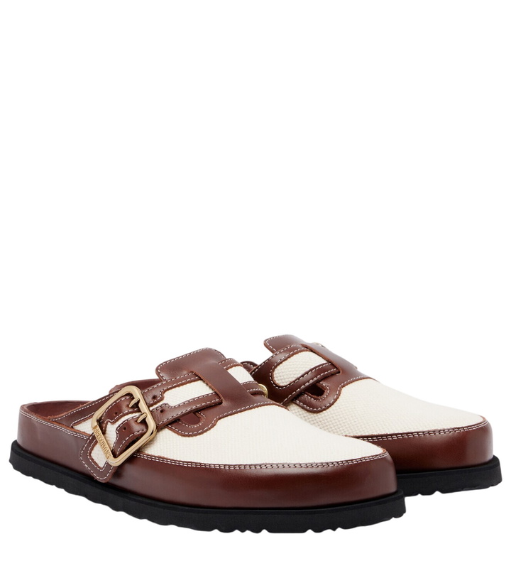 Photo: Birkenstock 1774 Boston leather-trimmed woven clogs