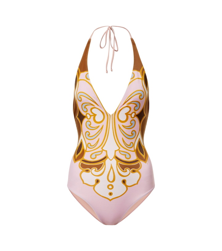 Photo: La DoubleJ Printed halterneck swimsuit