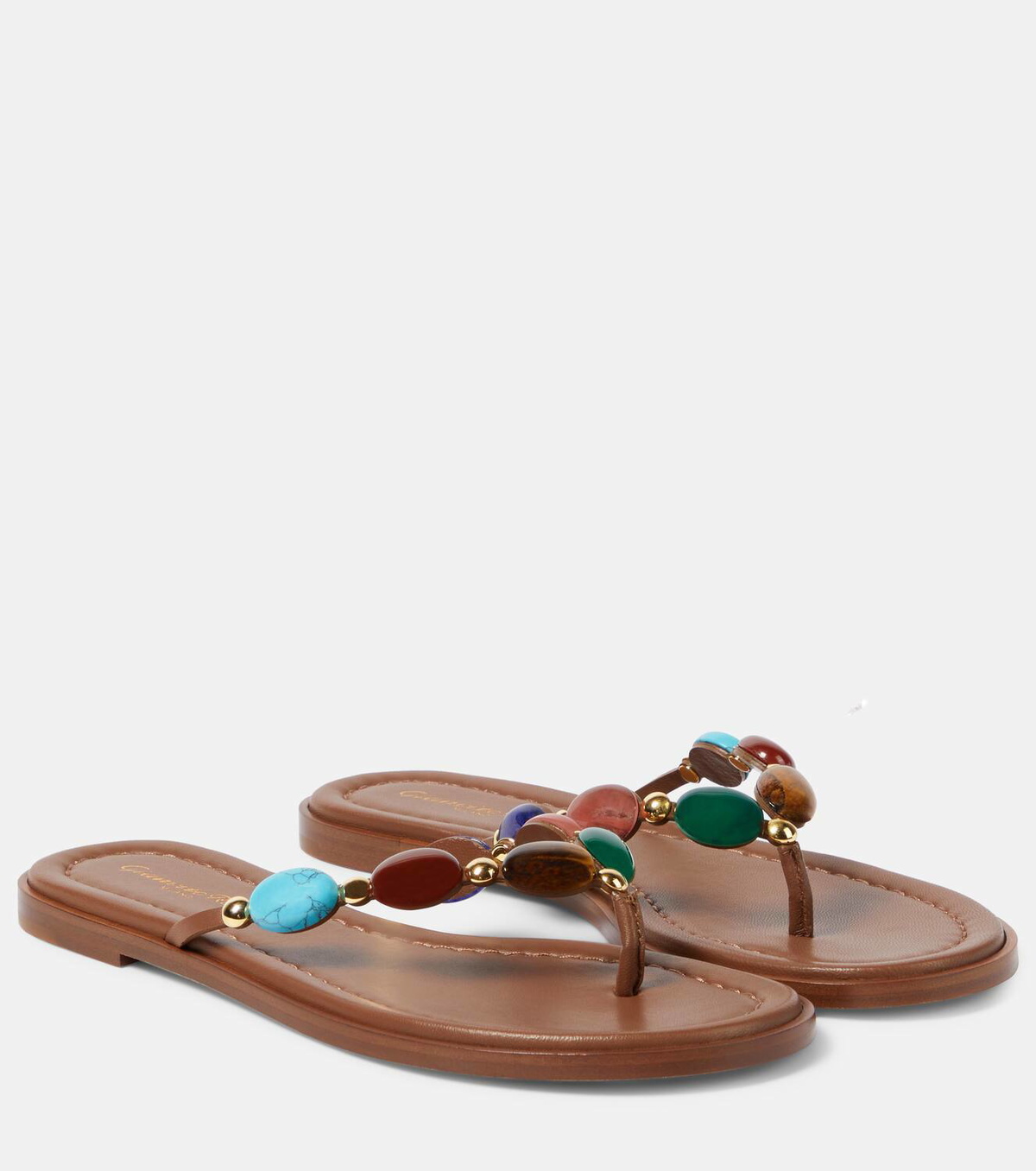 Gianvito Rossi Shanti embellished leather sandals