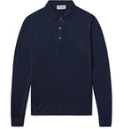 John Smedley - Belper Slim-Fit Merino Wool Polo Shirt - Blue