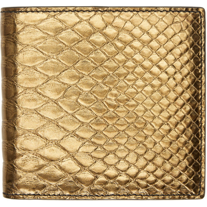 Photo: Alexander McQueen Bronze Python Wallet 