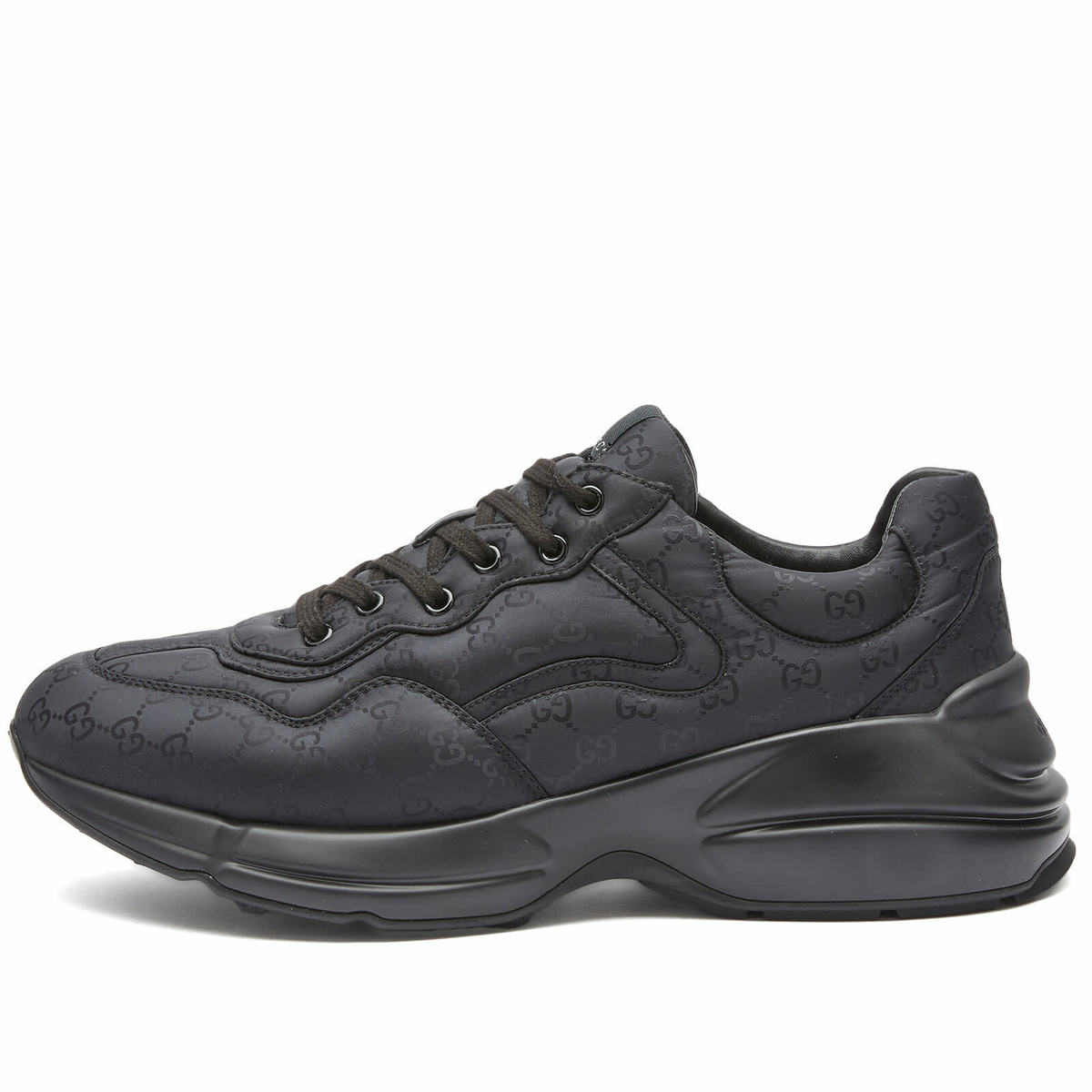 Gucci Men's Rhyton Sneakers in Black Gucci