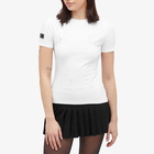 Versace Women's Logo T-Shirt in White/Crystal