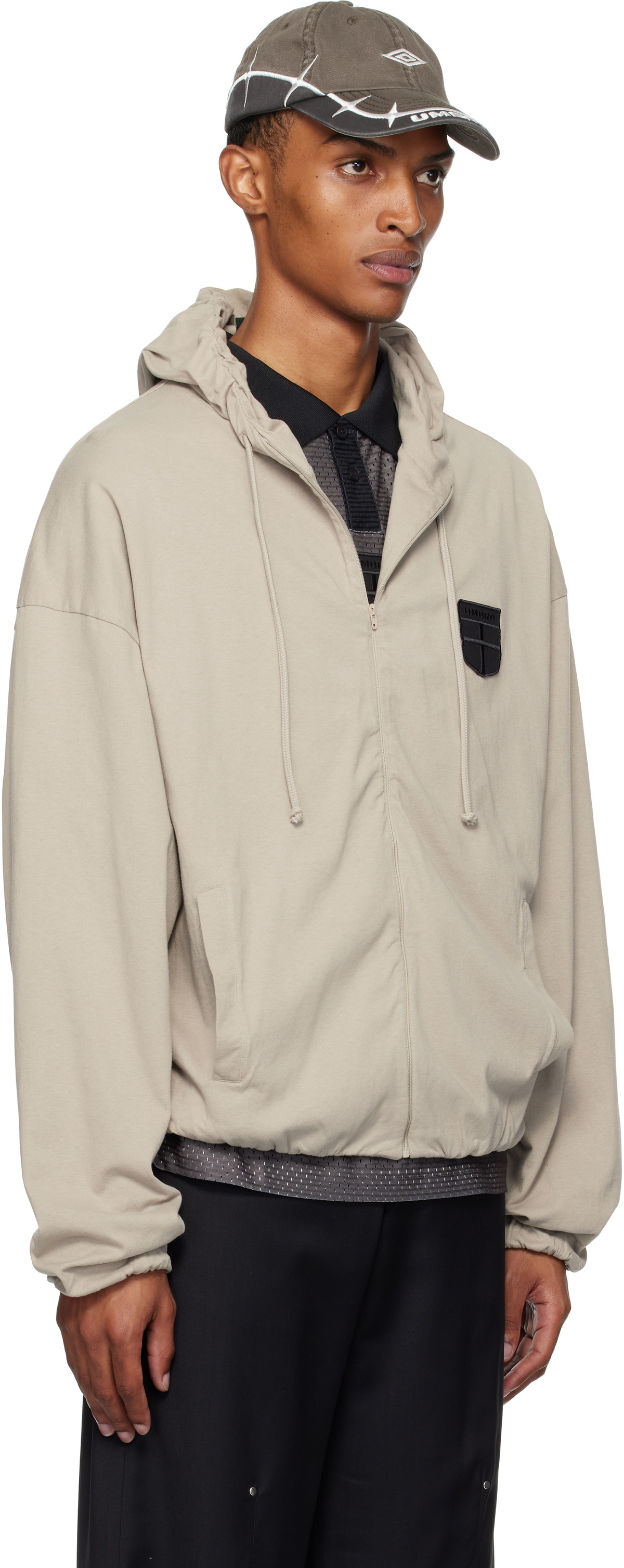 Umbro Taupe Crest Jersey Hoodie Umbro