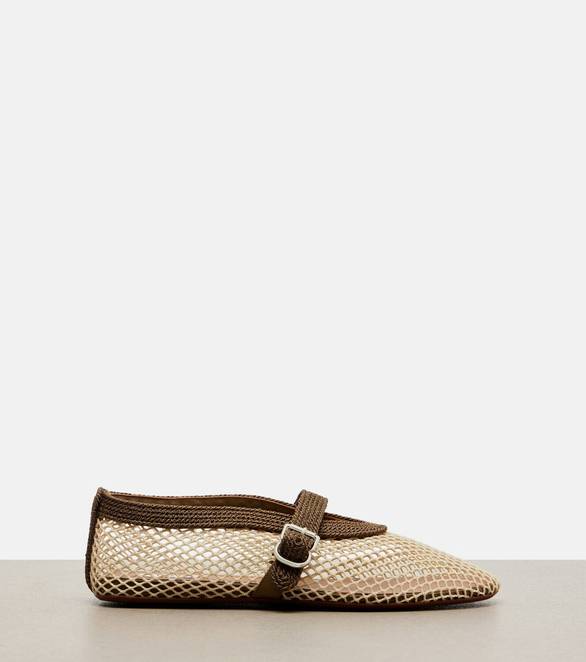 Alaïa Fishnet Mary Jane flats