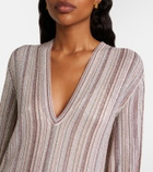 Missoni Striped lamé gown