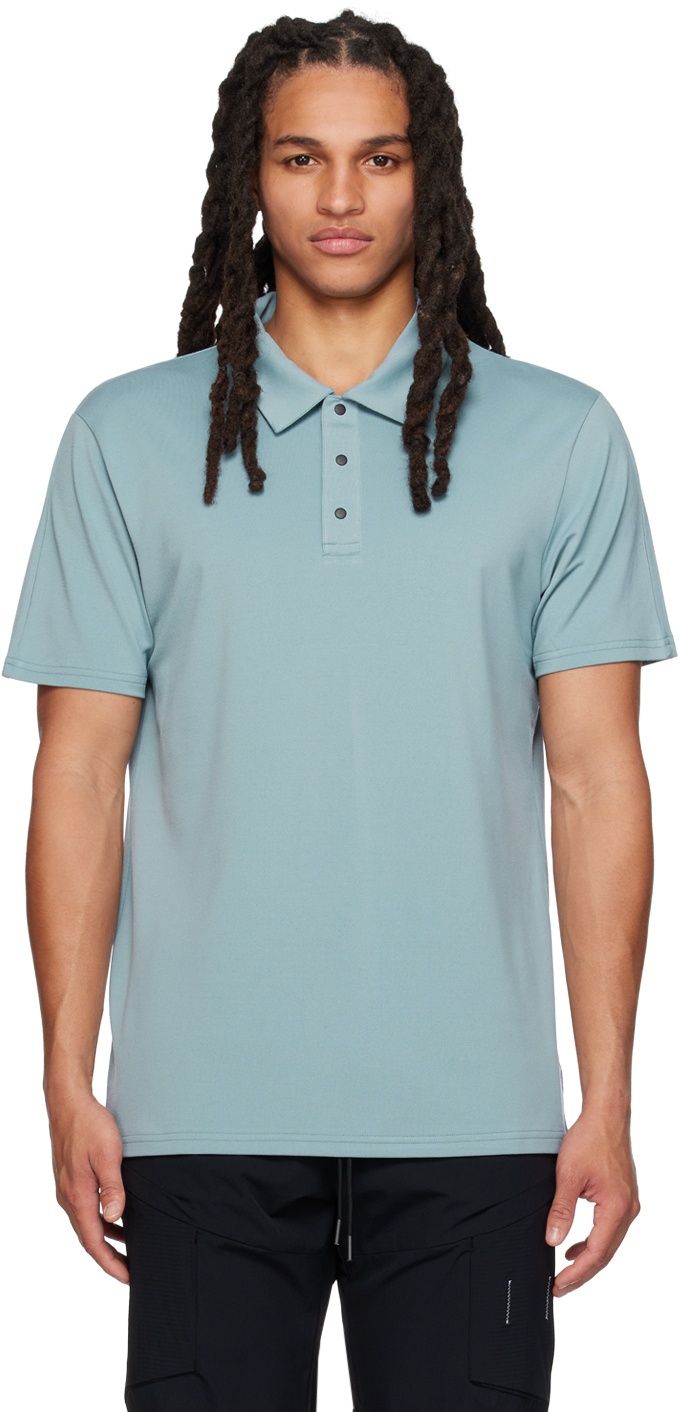 Reigning Champ Blue Raglan Polo Reigning Champ