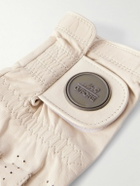 Mr P. - G/FORE Golf Logo-Appliquéd Leather Gloves - White