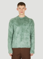 Fluffy Knit Sweater in Green