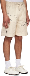 Jean Paul Gaultier Beige 'The Multi-Tattoo' Shorts