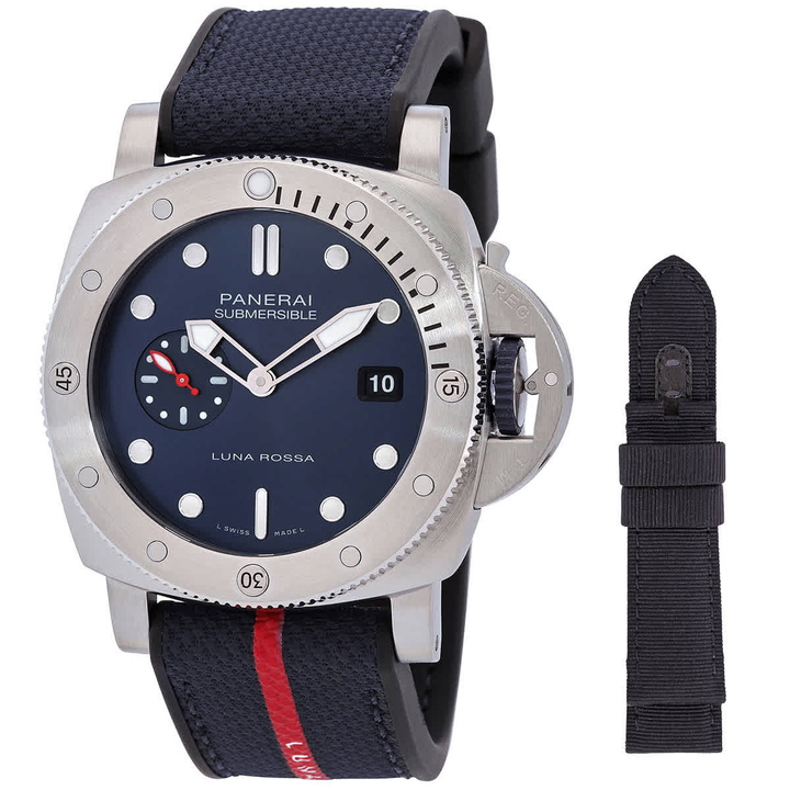 Photo: Panerai Submersible Automatic Blue Dial Mens Watch Pam01391