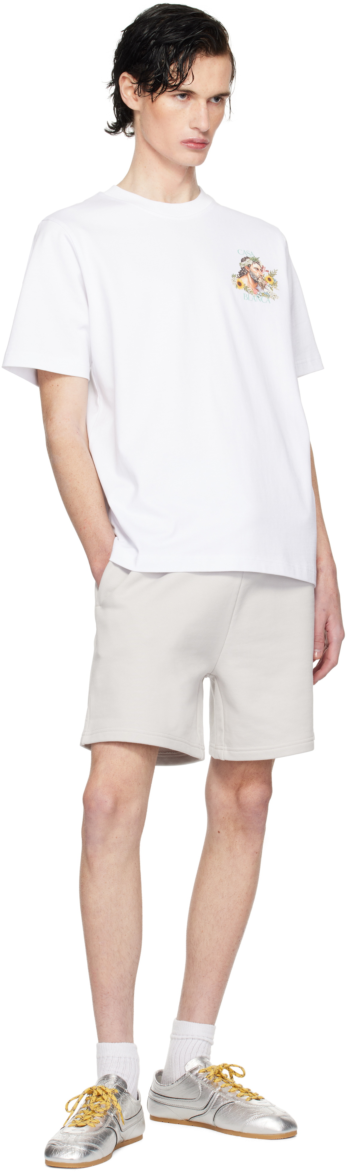 Casablanca White 'Celebration Du Sport' T-shirt Casablanca