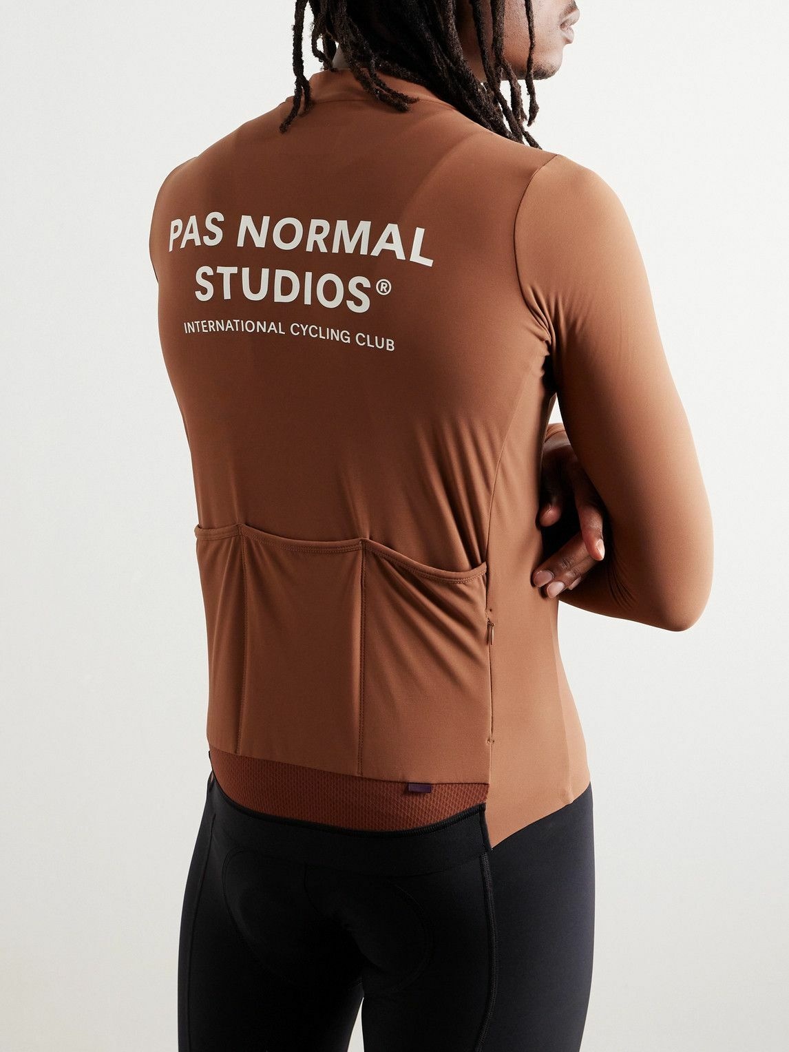 Pas Normal Studios - Mechanism Logo-Print Cycling Jersey - Brown Pas ...