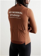 Pas Normal Studios - Mechanism Logo-Print Cycling Jersey - Brown