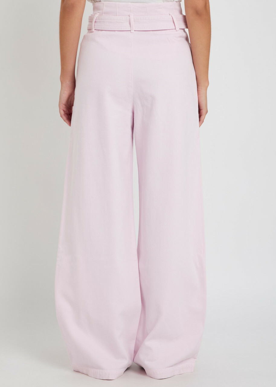 Agolde X Maria Mcmanus Belted Wide-leg Jeans Pink