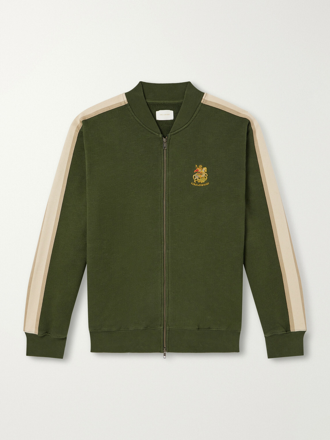 Aimé Leon Dore - Saint George Logo-Embroidered Striped Cotton Track Jacket - Green