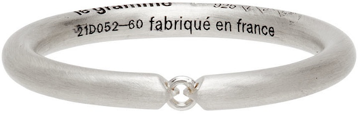 Photo: Le Gramme Silver Brushed 'Le 3 Grammes' Bangle One Ring