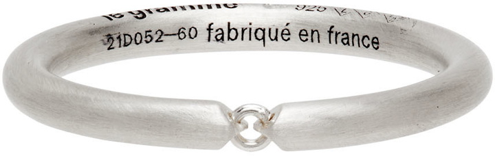 Photo: Le Gramme Silver Brushed 'Le 3 Grammes' Bangle One Ring