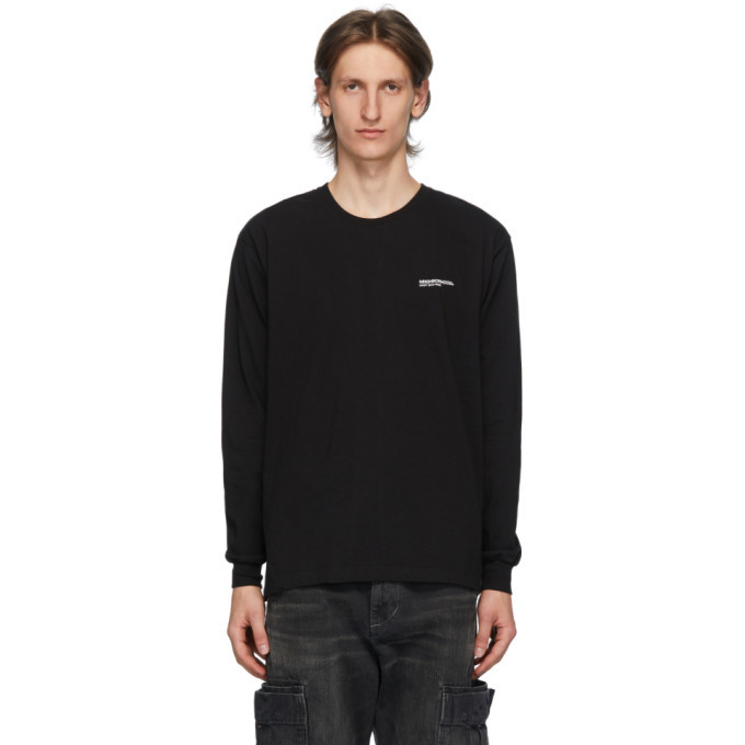 Photo: Neighborhood Black Logo Long Sleeve T-Shirt