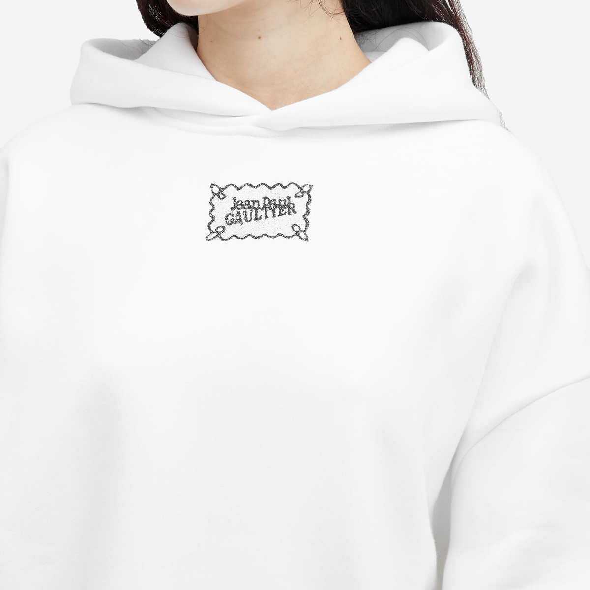 Jean Paul Gaultier Women's Oversized Hoodie in White&Black