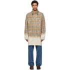 Burberry Beige Gradient Check Tropical Gabardine Parka