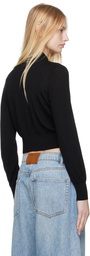 alexanderwang.t Black High-Frequency Stacked Logo Cardigan
