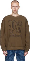 Palm Angels Brown Monogram Sweatshirt