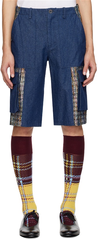 Photo: Anna Sui SSENSE Exclusive Navy Denim Shorts