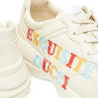 Gucci Men's Rhyton Exquisite Sneakers in White