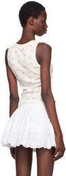 Sandy Liang SSENSE Exclusive White Clipper Tank Top