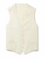 Ralph Lauren Purple label - Slim-Fit Linen and Satin Waistcoat - White