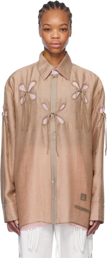 Photo: J.Kim Beige & Pink Anton Belinskiy Edition Organza Petal Shirt