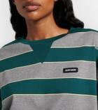 Miu Miu Oversized striped cotton jersey sweatshirt