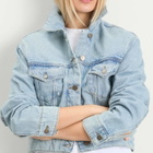 Fear of God ESSENTIALS Women's Trucker Jacket in Classic Blue