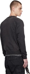 RRL Black Garment-Dyed Sweatshirt