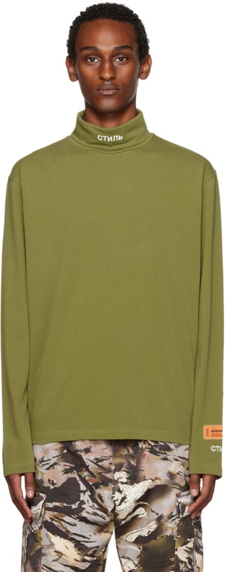 Photo: Heron Preston Green Style Long Sleeve T-Shirt