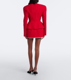 Magda Butrym Crochet-trimmed virgin wool miniskirt