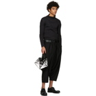 132 5. ISSEY MIYAKE Black Recycled Jersey Basic Trousers