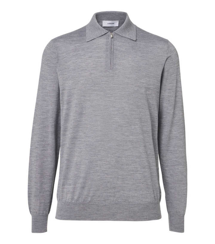 Photo: Lardini Wool, silk, and cashmere polo sweater