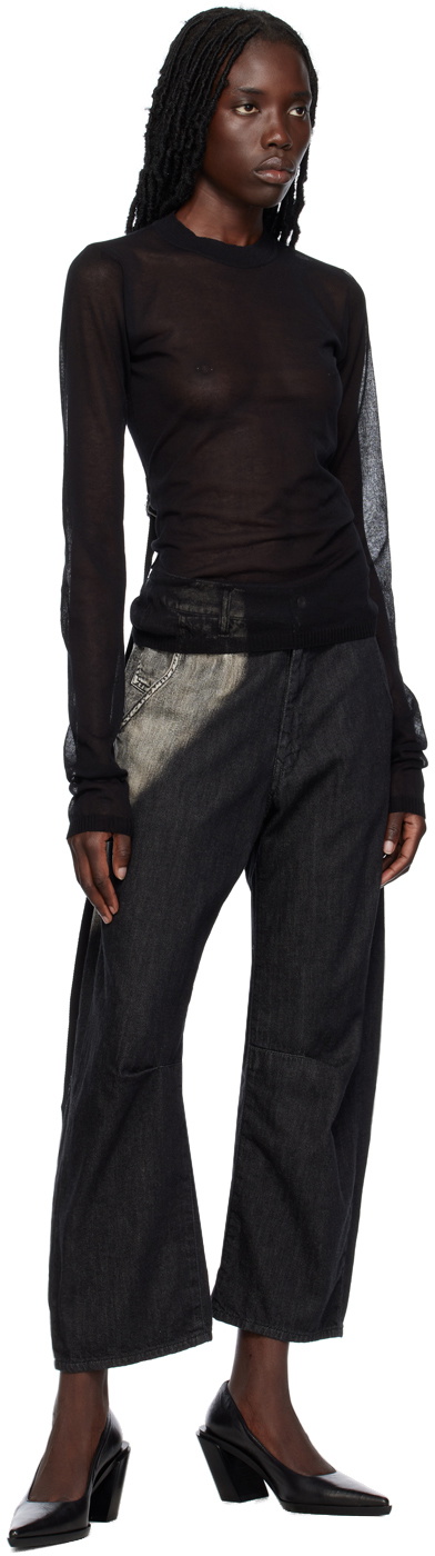 Y's Black Spotted Horse Crafts Edition Jeans