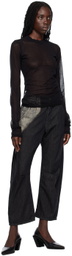 Y's Black Spotted Horse Crafts Edition Jeans