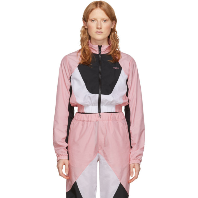 Kirin Pink and White Combo Track Jacket