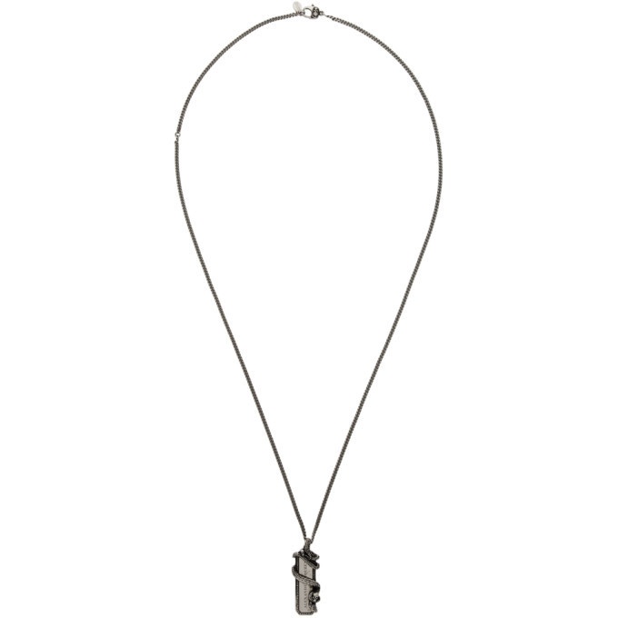 Photo: Alexander McQueen Silver Snake and Tag Necklace