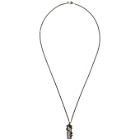 Alexander McQueen Silver Snake and Tag Necklace