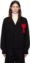 AMI Alexandre Mattiussi Black Ami de Cœur Cardigan