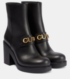 Gucci Logo leather ankle boots