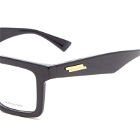 Bottega Veneta Eyewear Men's BV1216O Glasses in Black/Transparent 