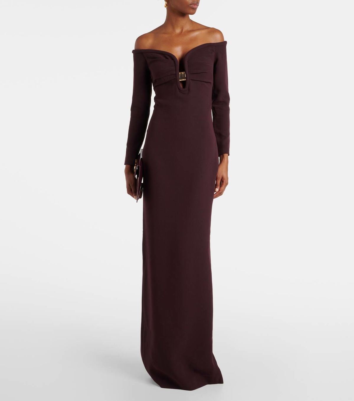Roland Mouret Embellished cady gown Roland Mouret