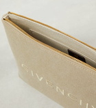 Givenchy Logo embroidered canvas pouch