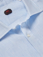 MP Massimo Piombo - Striped Linen Shirt - Blue